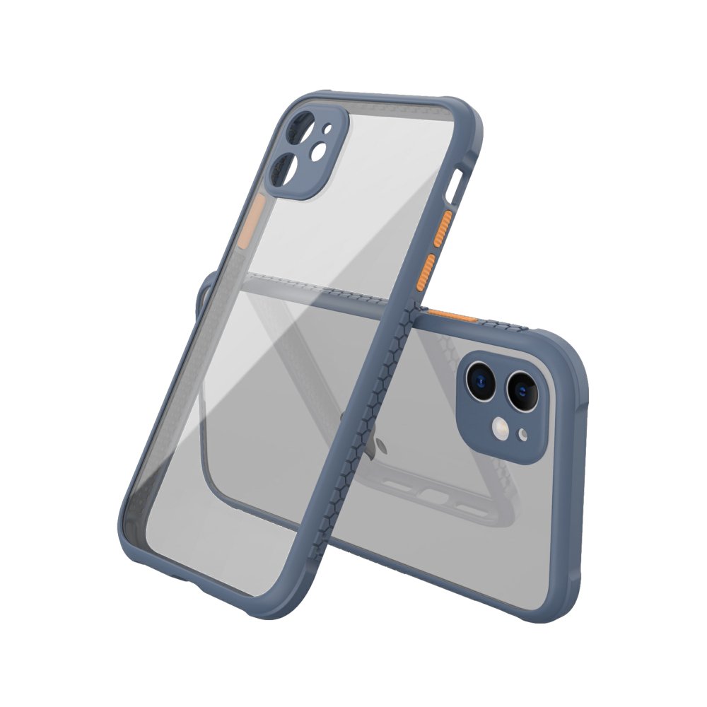  iPhone 12 Mini Kılıf Miami Şeffaf Silikon - Gri