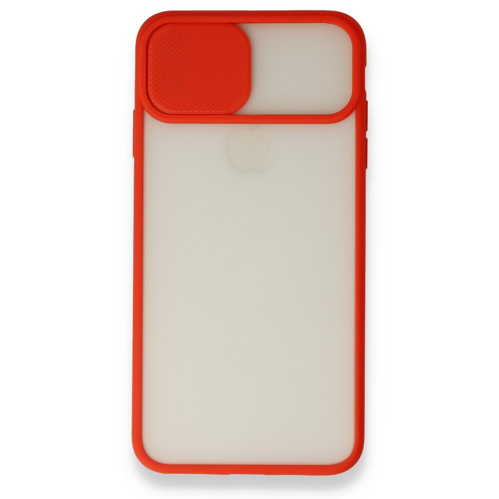 iPhone XS Max Kılıf Palm Buzlu Kamera Sürgülü Silikon - Kırmızı iPhone XS Max Kılıf Palm Buzlu Kamera Sürgülü Silikon - Kırmızı