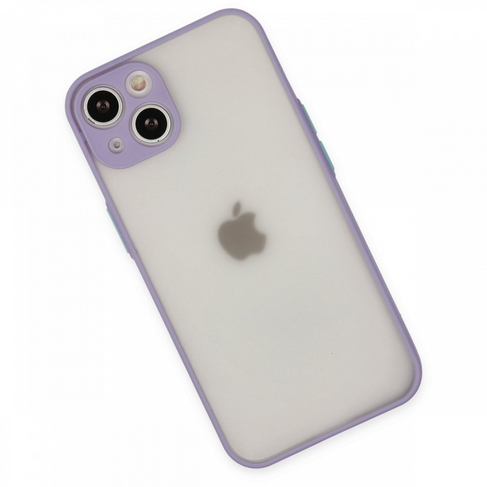  iPhone 14 Kılıf Montreal Silikon Kapak - Mor