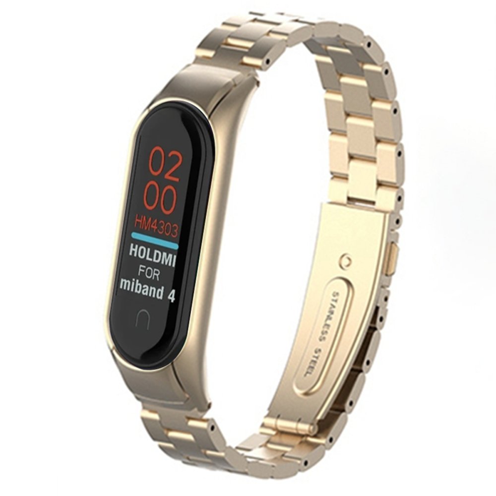  Xiaomi Mi Band 3 Metal Baklalı Kordon - Gold