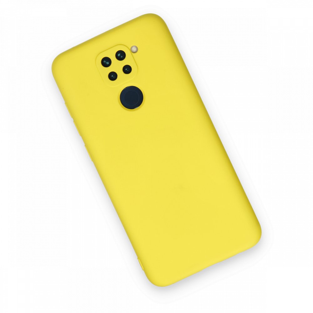 Redmi Note 9 Kılıf Nano içi Kadife Silikon - Sarı