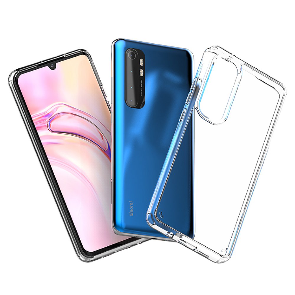Xiaomi Mi Note 10 Lite Kılıf Lüx Şeffaf Silikon - Şeffaf  Xiaomi Mi Note 10 Lite Kılıf Lüx Şeffaf Silikon - Şeffaf