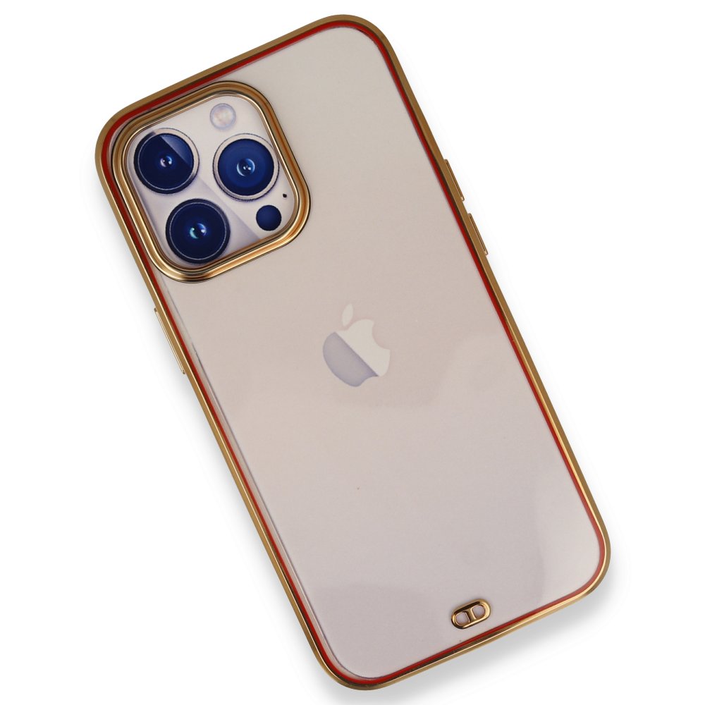  iPhone 13 Pro Kılıf Liva Silikon - Kırmızı