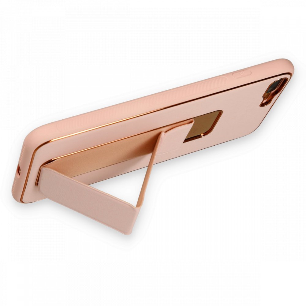 iPhone 8 Plus Kılıf Coco Deri Standlı Kapak - Pudra iPhone 8 Plus Kılıf Coco Deri Standlı Kapak - Pudra