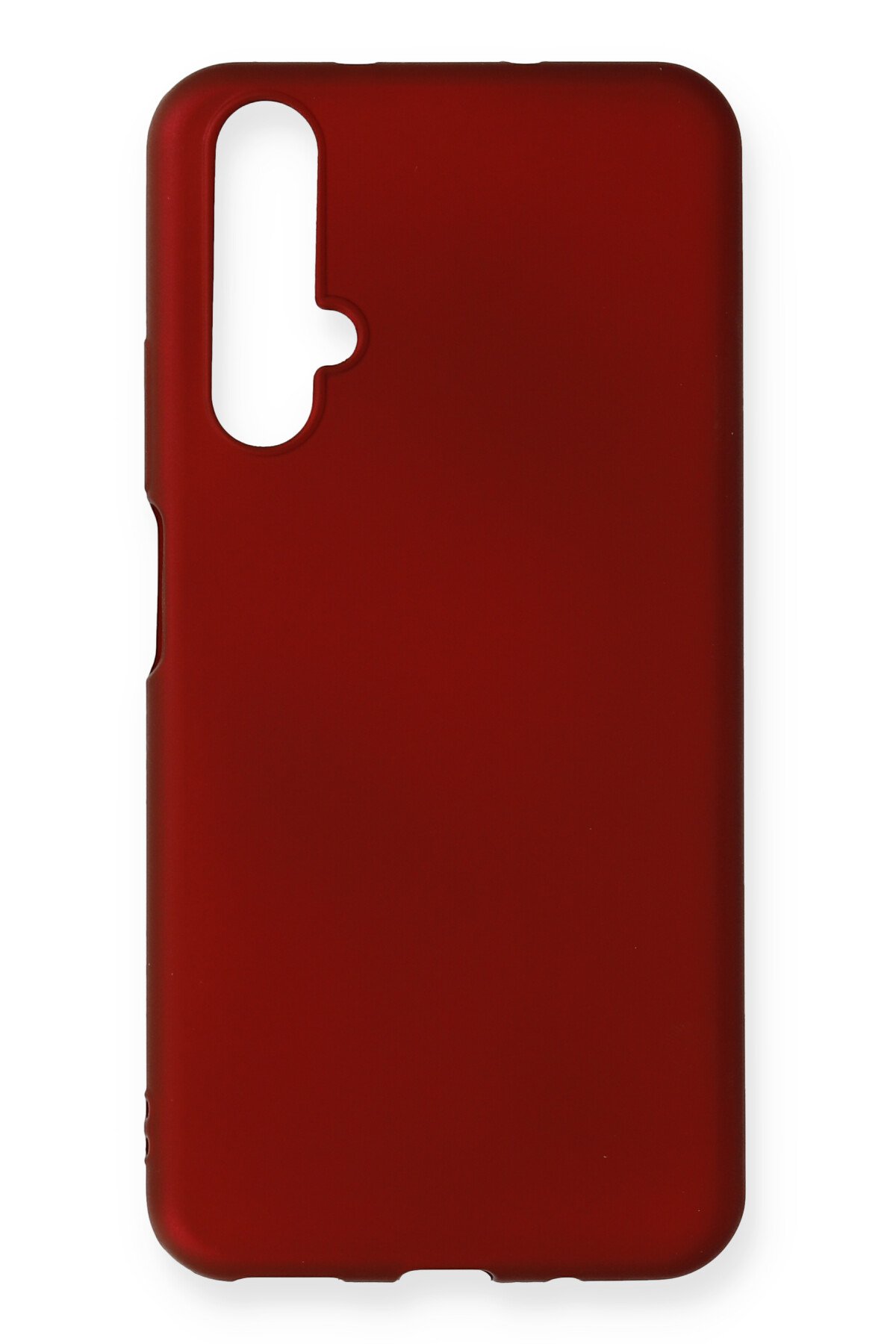 Huawei Nova 5T Kılıf First Silikon - Bordo  Huawei Nova 5T Kılıf First Silikon - Bordo