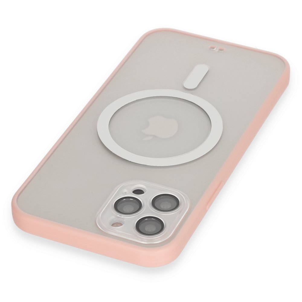  iPhone 12 Pro Kılıf Grand Magneticsafe Kapak - Pembe