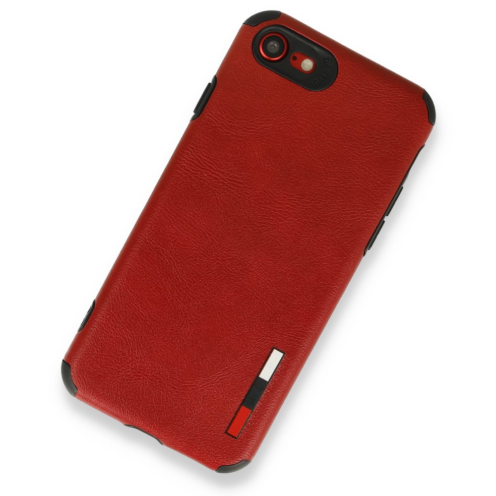  iPhone 7 Kılıf Loop Deri Silikon - Kırmızı