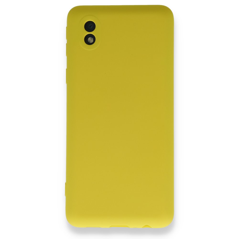 Samsung Galaxy A01 Core Kılıf Nano içi Kadife Silikon - Sarı Samsung Galaxy A01 Core Kılıf Nano içi Kadife Silikon - Sarı