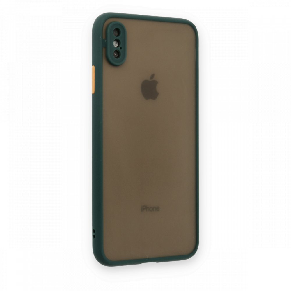 iPhone XS Kılıf Montreal Silikon Kapak - Yeşil iPhone XS Kılıf Montreal Silikon Kapak - Yeşil