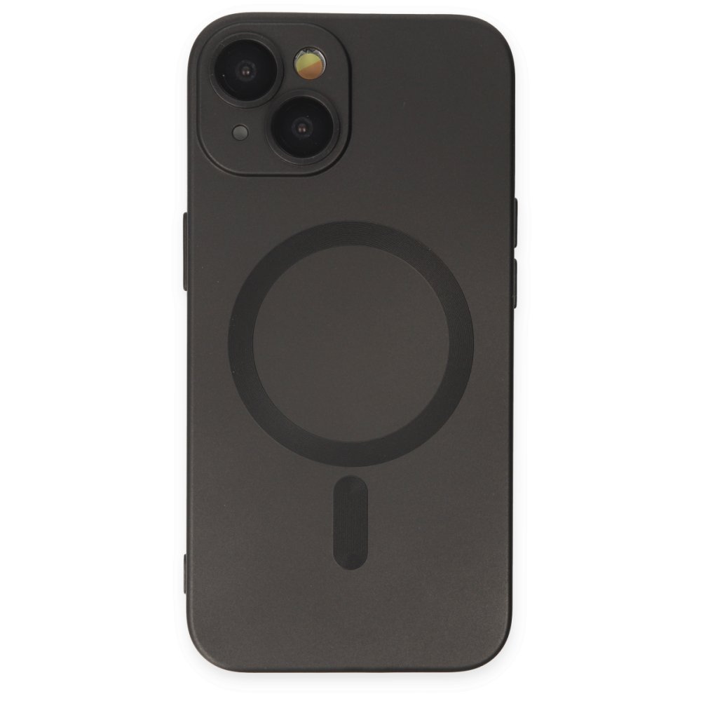  iPhone 14 Plus Kılıf Moshi Lens Magneticsafe Silikon - Siyah