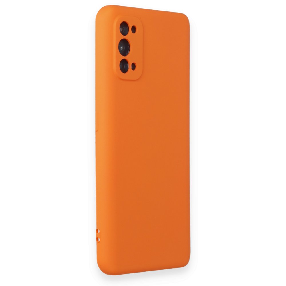 Realme 7 Pro Kılıf Nano içi Kadife Silikon - Turuncu  Realme 7 Pro Kılıf Nano içi Kadife Silikon - Turuncu