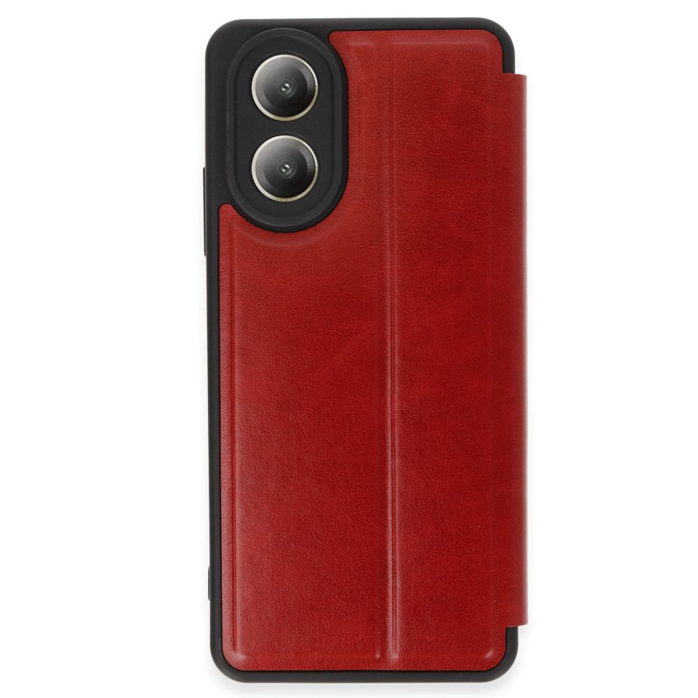  Oppo A38 Kılıf Flip Cover - Kırmızı