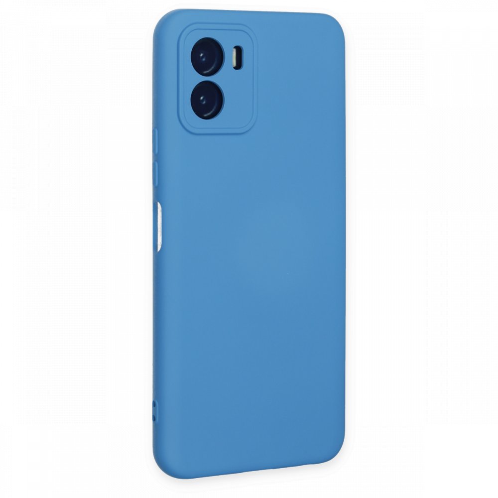  Vivo Y15S Kılıf Nano içi Kadife Silikon - Mavi