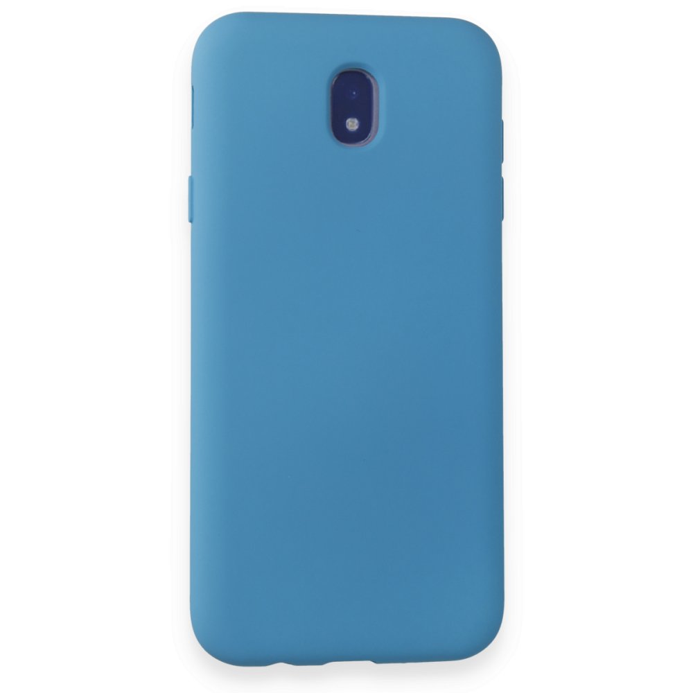  Samsung Galaxy J7 Pro / J730 Kılıf Nano içi Kadife Silikon - Mavi