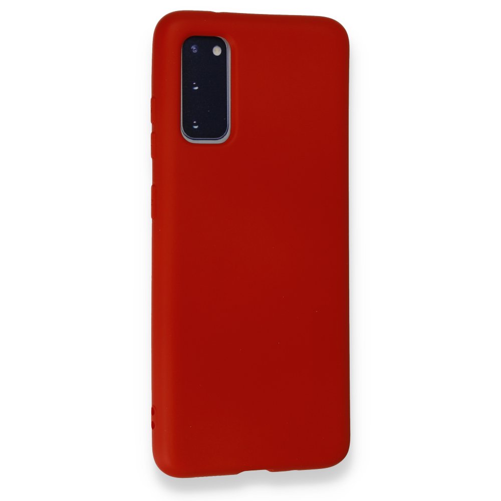  Samsung Galaxy S20 Kılıf Nano içi Kadife Silikon - Kırmızı