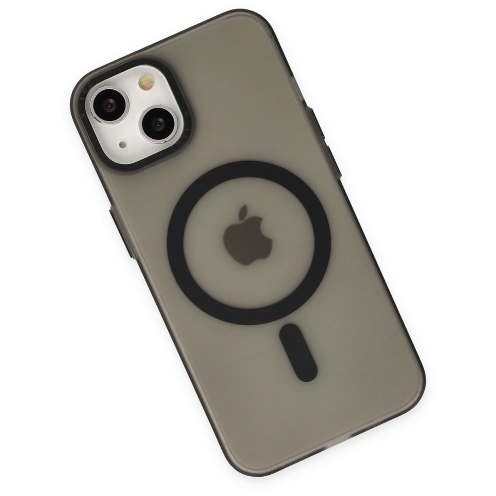 iPhone 15 Kılıf Lodos Magneticsafe Mat Kapak - Siyah  iPhone 15 Kılıf Lodos Magneticsafe Mat Kapak - Siyah