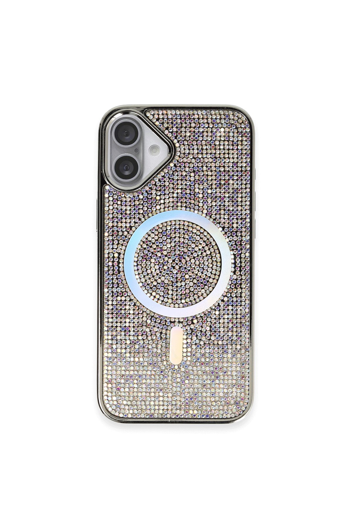 iPhone 16 Plus Kılıf Diamond Magsafe Kapak - Rainbow  iPhone 16 Plus Kılıf Diamond Magsafe Kapak - Rainbow
