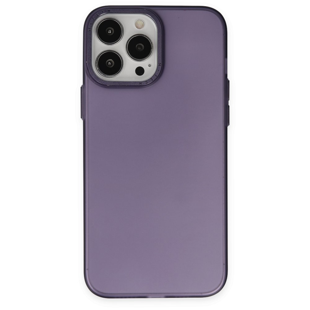 iPhone 14 Pro Max Kılıf Modos Metal Kapak - Derin Mor  iPhone 14 Pro Max Kılıf Modos Metal Kapak - Derin Mor