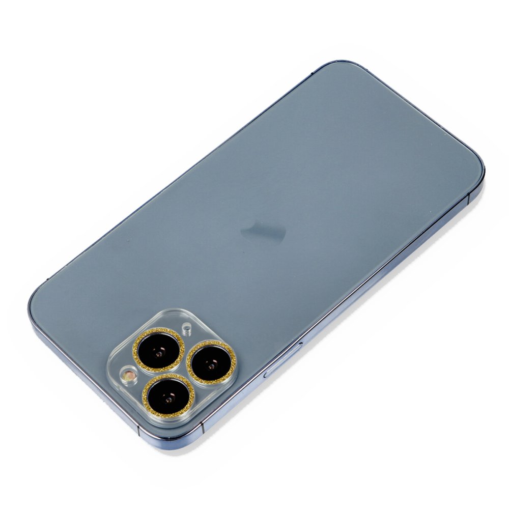  iPhone 11 Pro Max Shine Kamera Lens Koruma Cam - Gold