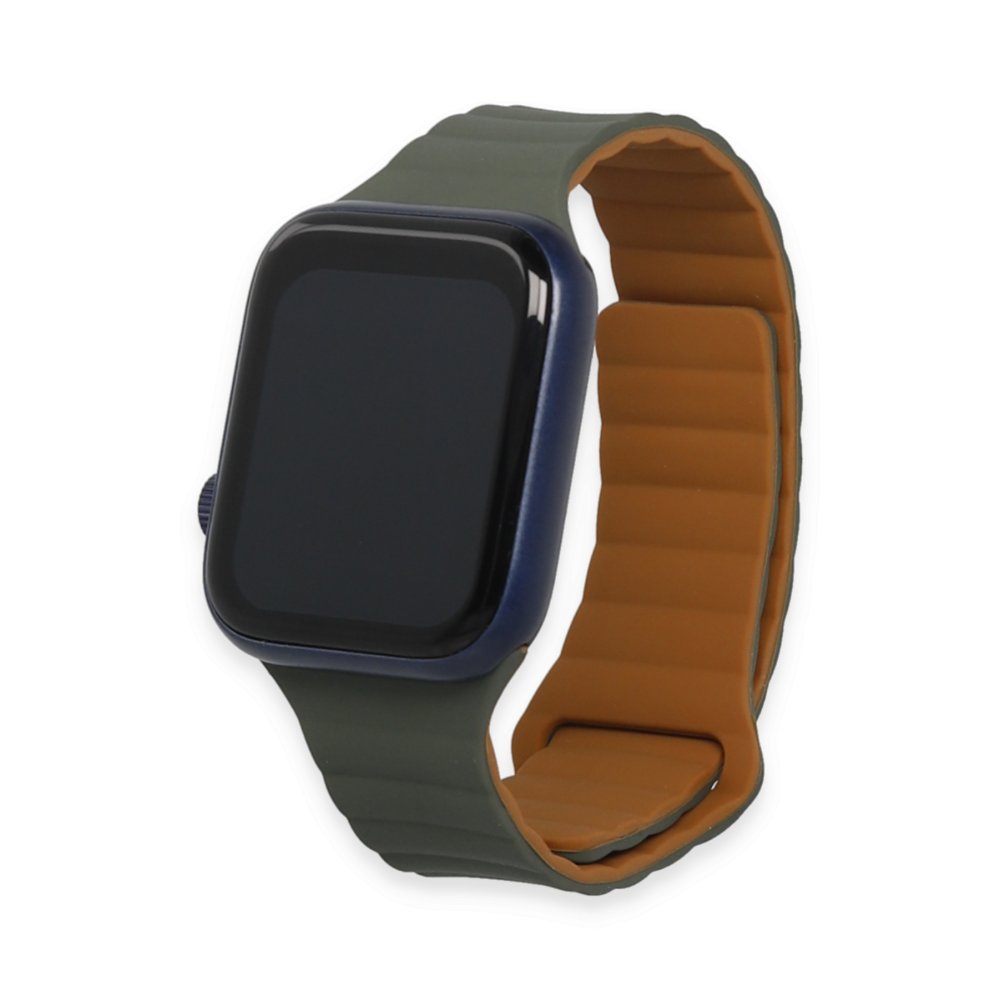  Apple Watch 42mm KR411 Tailored Strap Kordon - Koyu Yeşil