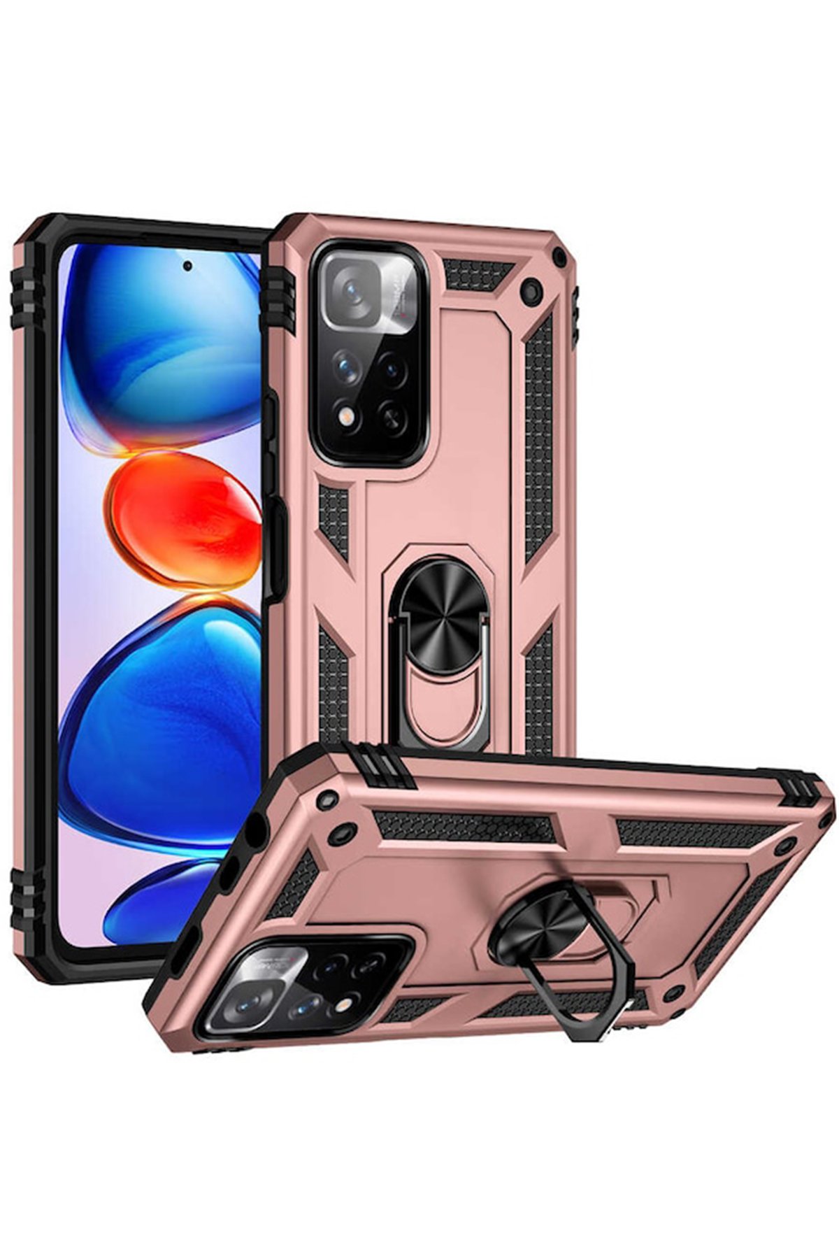 Redmi Note 11 Pro Plus 5G Kılıf Sofya Yüzüklü Silikon Kapak - Rose Redmi Note 11 Pro Plus 5G Kılıf Sofya Yüzüklü Silikon Kapak - Rose