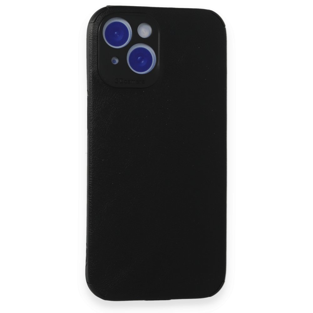 iPhone 15 Kılıf Loop Deri Silikon - Siyah  iPhone 15 Kılıf Loop Deri Silikon - Siyah