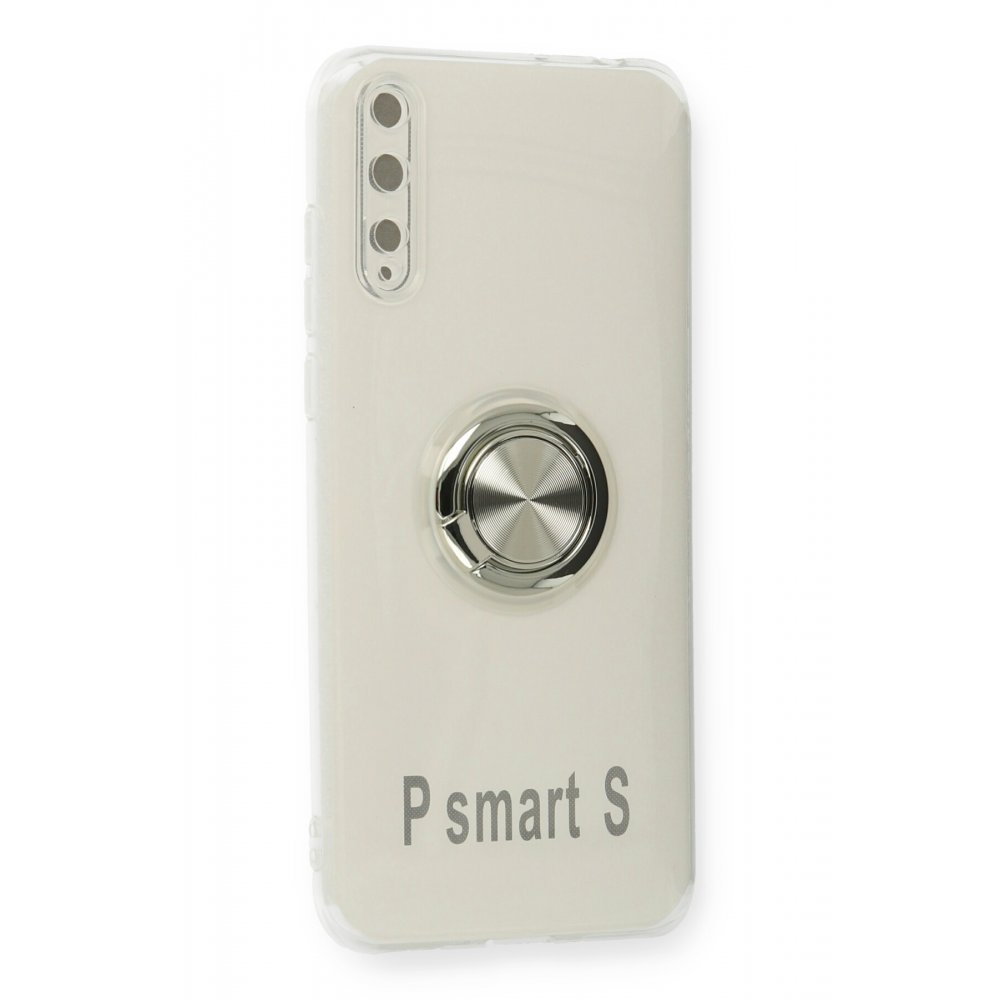 Huawei P Smart S Kılıf Gros Yüzüklü Silikon - Gümüş Huawei P Smart S Kılıf Gros Yüzüklü Silikon - Gümüş