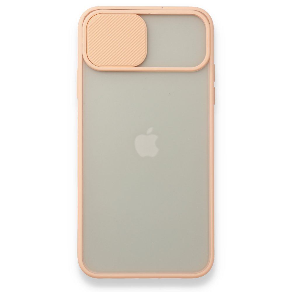  iPhone 11 Pro Max Kılıf Palm Buzlu Kamera Sürgülü Silikon - Pembe