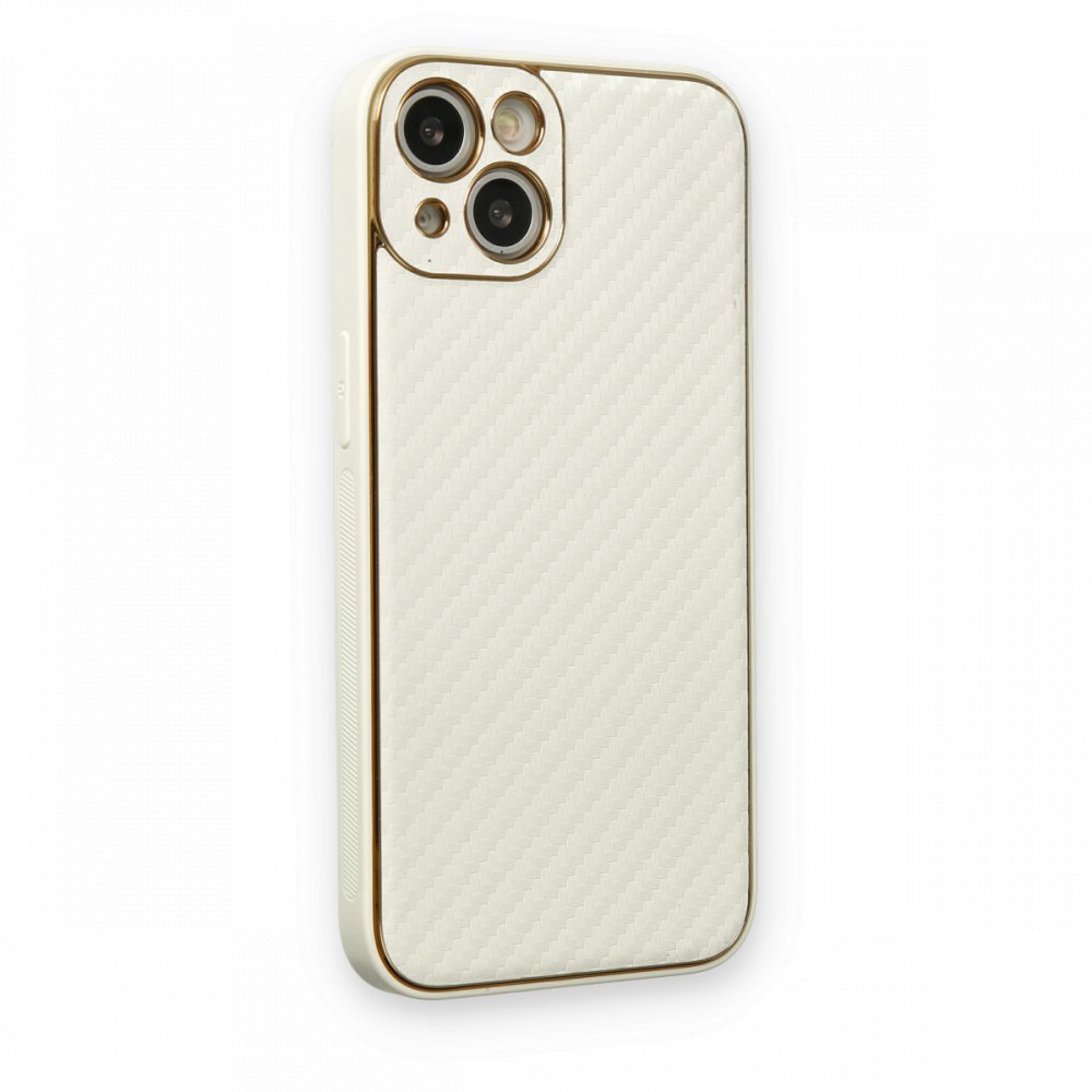  iPhone 13 Kılıf Coco Karbon Silikon - Beyaz
