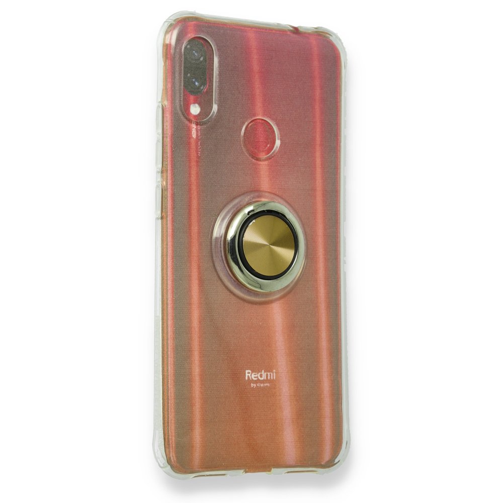Redmi Note 7 Pro Kılıf Gros Yüzüklü Silikon - Gold Redmi Note 7 Pro Kılıf Gros Yüzüklü Silikon - Gold