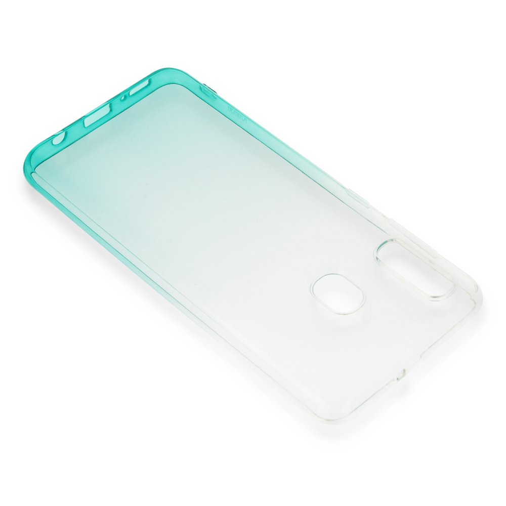  Samsung Galaxy A10 Kılıf Lüx Çift Renkli Silikon - Turkuaz