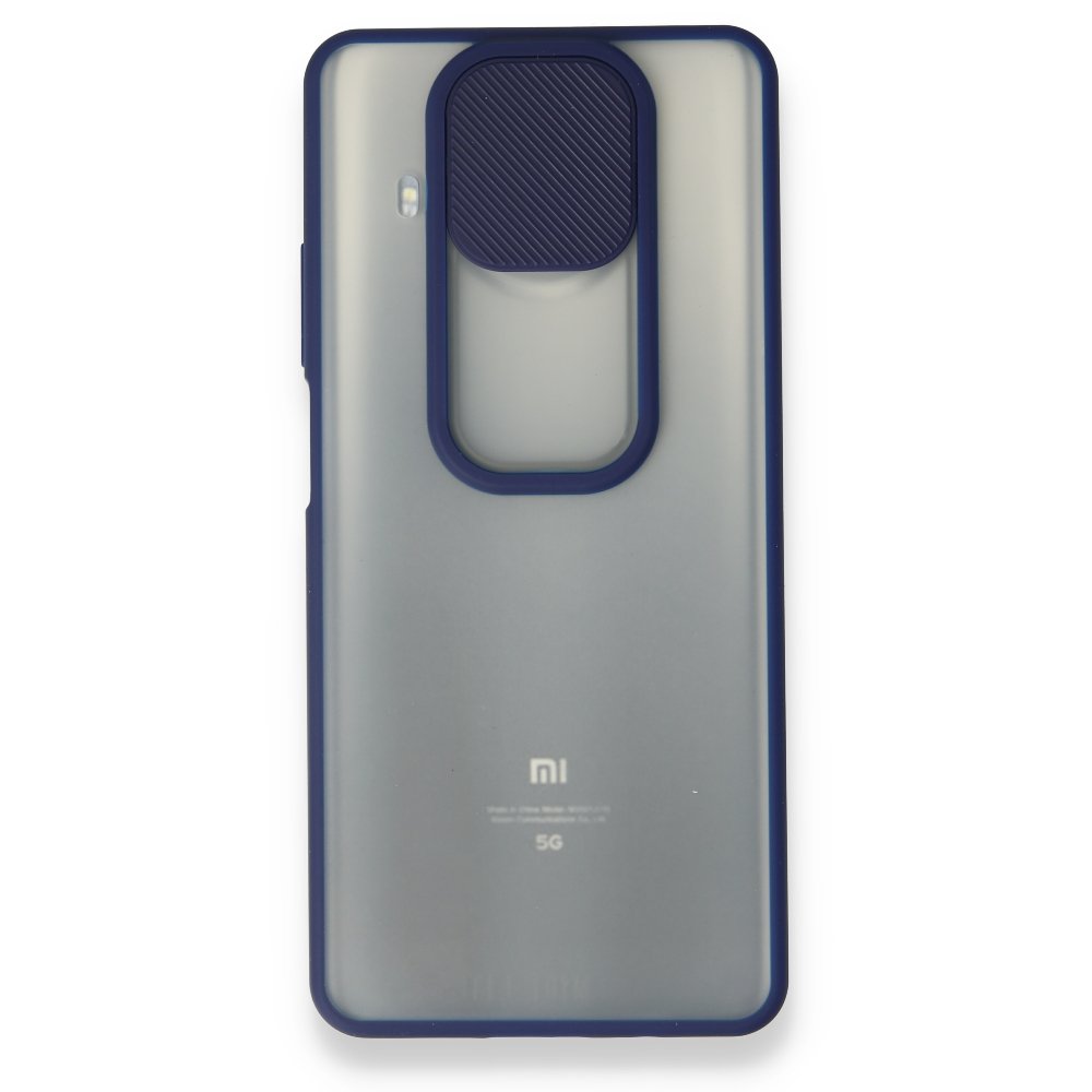Xiaomi Mi 10T Lite Kılıf Palm Buzlu Kamera Sürgülü Silikon - Lacivert  Xiaomi Mi 10T Lite Kılıf Palm Buzlu Kamera Sürgülü Silikon - Lacivert