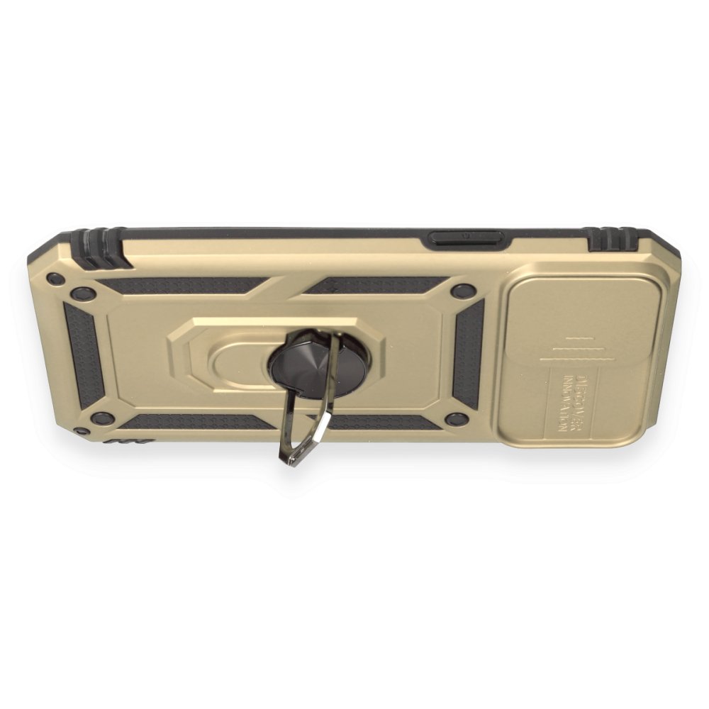  iPhone 12 Pro Max Kılıf Pars Lens Yüzüklü Silikon - Gold