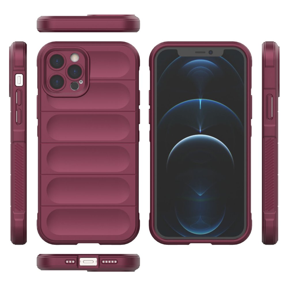 iPhone 12 Pro Kılıf Optimum Silikon - Bordo iPhone 12 Pro Kılıf Optimum Silikon - Bordo