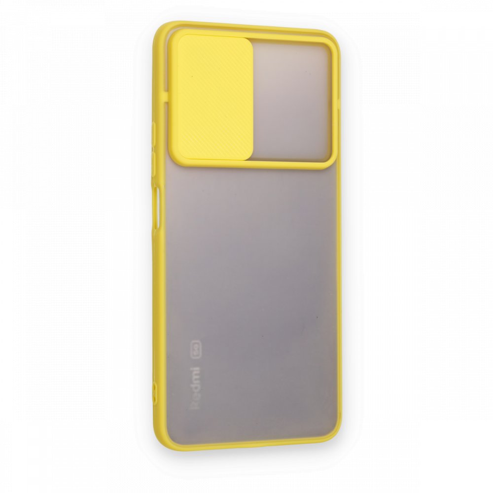 Redmi Note 11T Kılıf Palm Buzlu Kamera Sürgülü Silikon - Sarı Redmi Note 11T Kılıf Palm Buzlu Kamera Sürgülü Silikon - Sarı