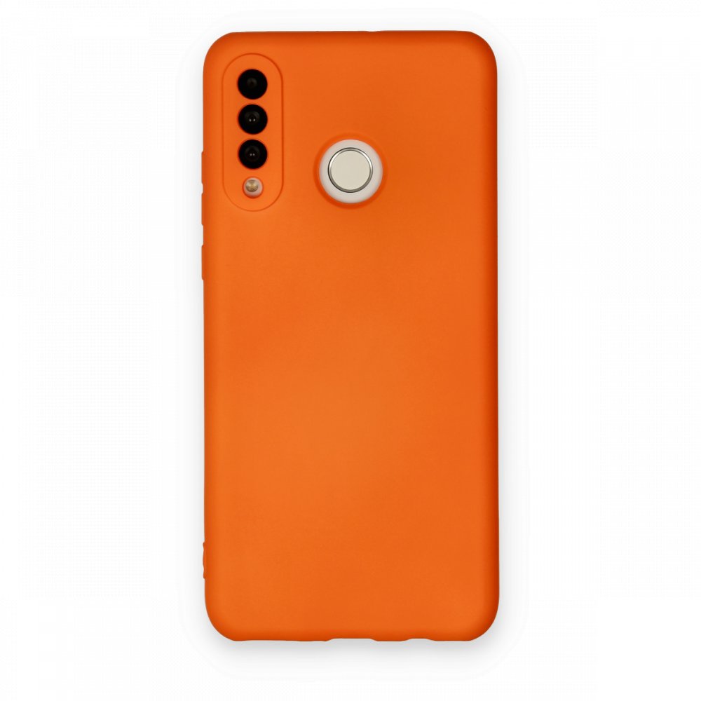 Huawei P30 Lite Kılıf Nano içi Kadife Silikon - Turuncu Huawei P30 Lite Kılıf Nano içi Kadife Silikon - Turuncu