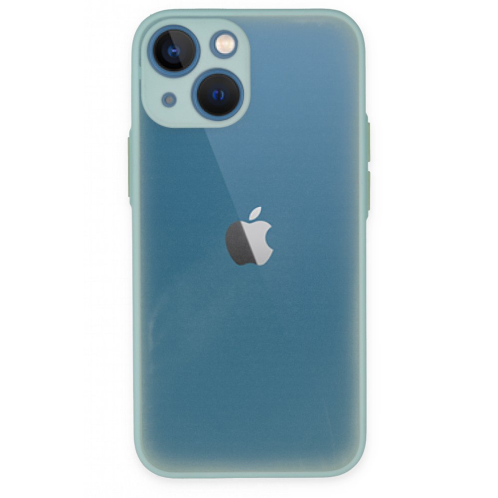  iPhone 15 Plus Kılıf Montreal Silikon Kapak - Açık Yeşil