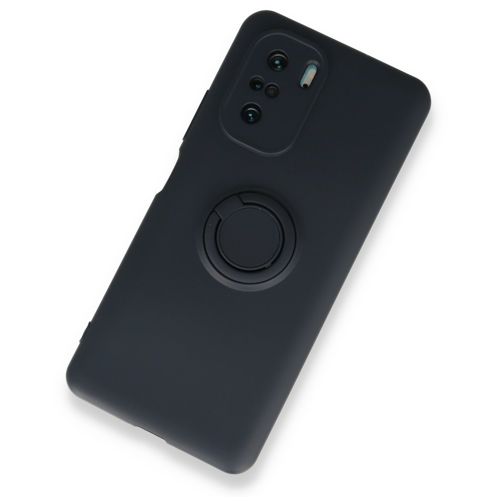  Xiaomi Mi 11i Kılıf Viktor Yüzüklü Silikon - Lacivert