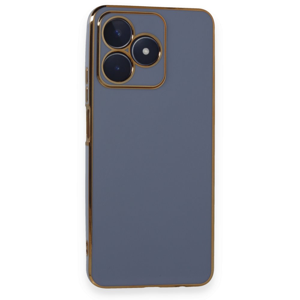 Realme C53 Kılıf Volet Silikon - Mavi Realme C53 Kılıf Volet Silikon - Mavi