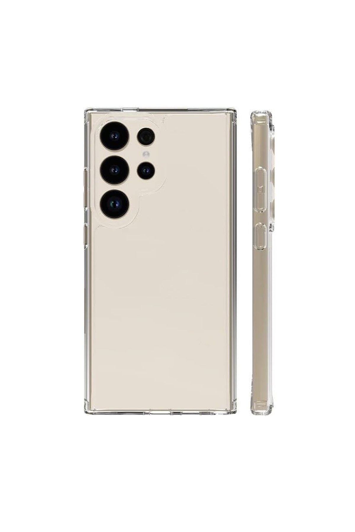  Samsung Galaxy S24 Ultra Kılıf Pc Sert Şeffaf Kapak - Şeffaf