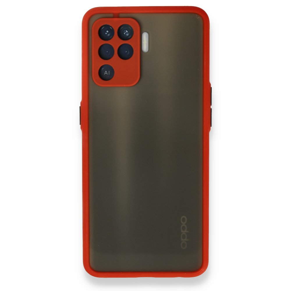  Oppo Reno 5 Lite Kılıf Montreal Silikon Kapak - Kırmızı