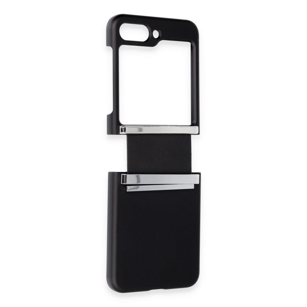  Samsung Galaxy Z Flip 5 Kılıf Belt Flip Kapak - Siyah