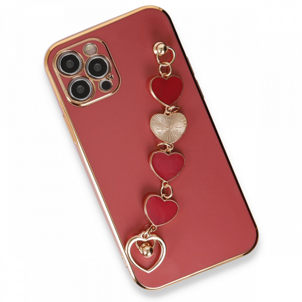  iPhone 12 Pro Max Kılıf Esila Silikon - Kırmızı