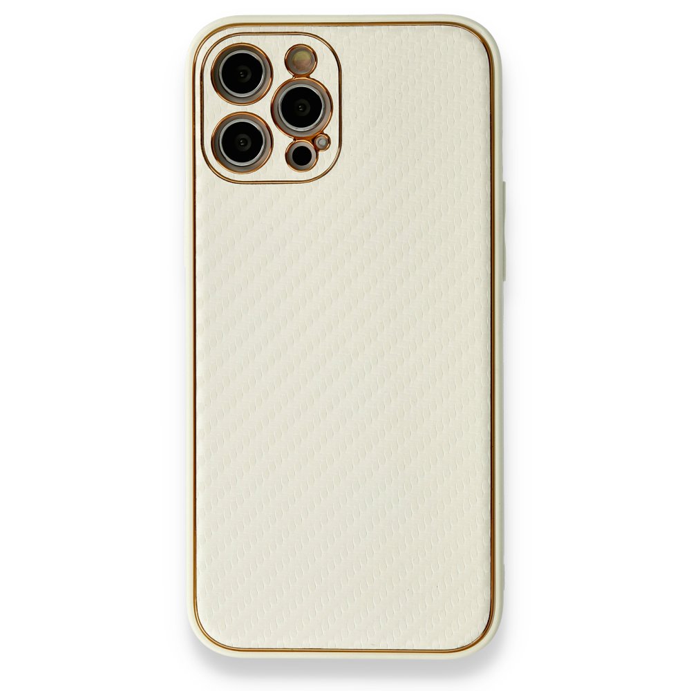 iPhone 12 Pro Max Kılıf Coco Karbon Silikon - Beyaz