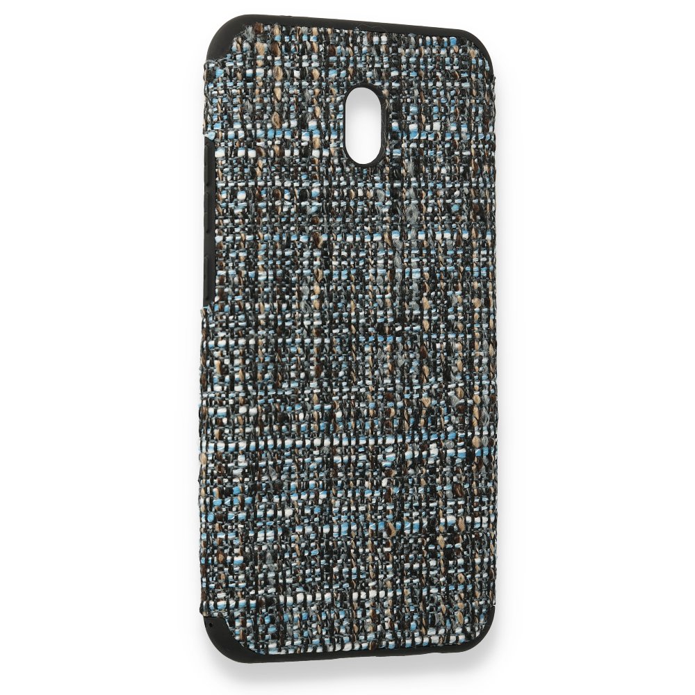 Redmi 8A Kılıf Ottoman Kumaş Silikon - Mavi Redmi 8A Kılıf Ottoman Kumaş Silikon - Mavi