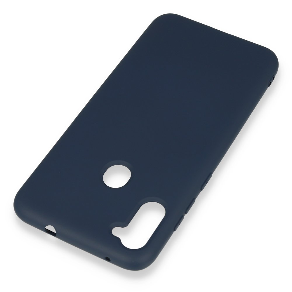  Samsung Galaxy A11 Kılıf Nano içi Kadife Silikon - Lacivert