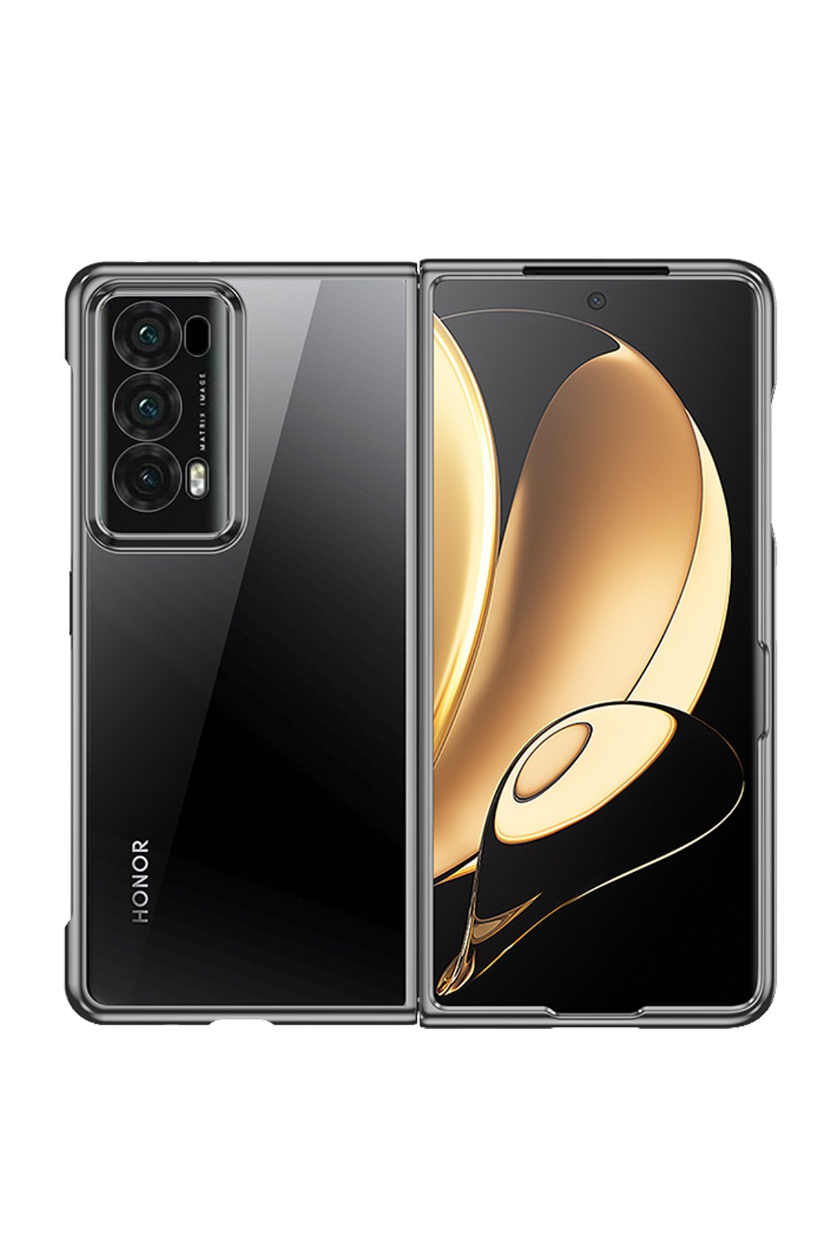  Huawei Honor Magic V2 Kılıf Jasper Kapak - Siyah