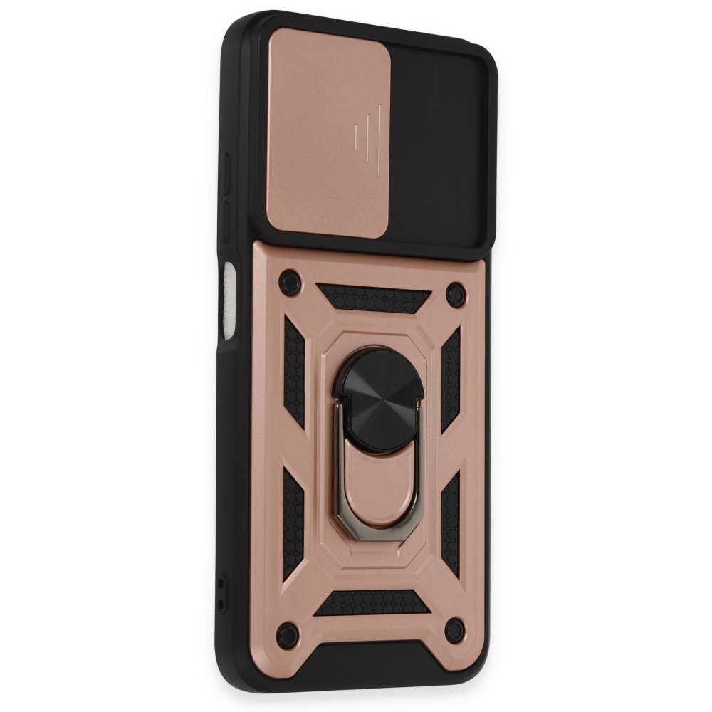 Redmi Note 12S Kılıf Pars Lens Yüzüklü Silikon - Rose Gold Redmi Note 12S Kılıf Pars Lens Yüzüklü Silikon - Rose Gold