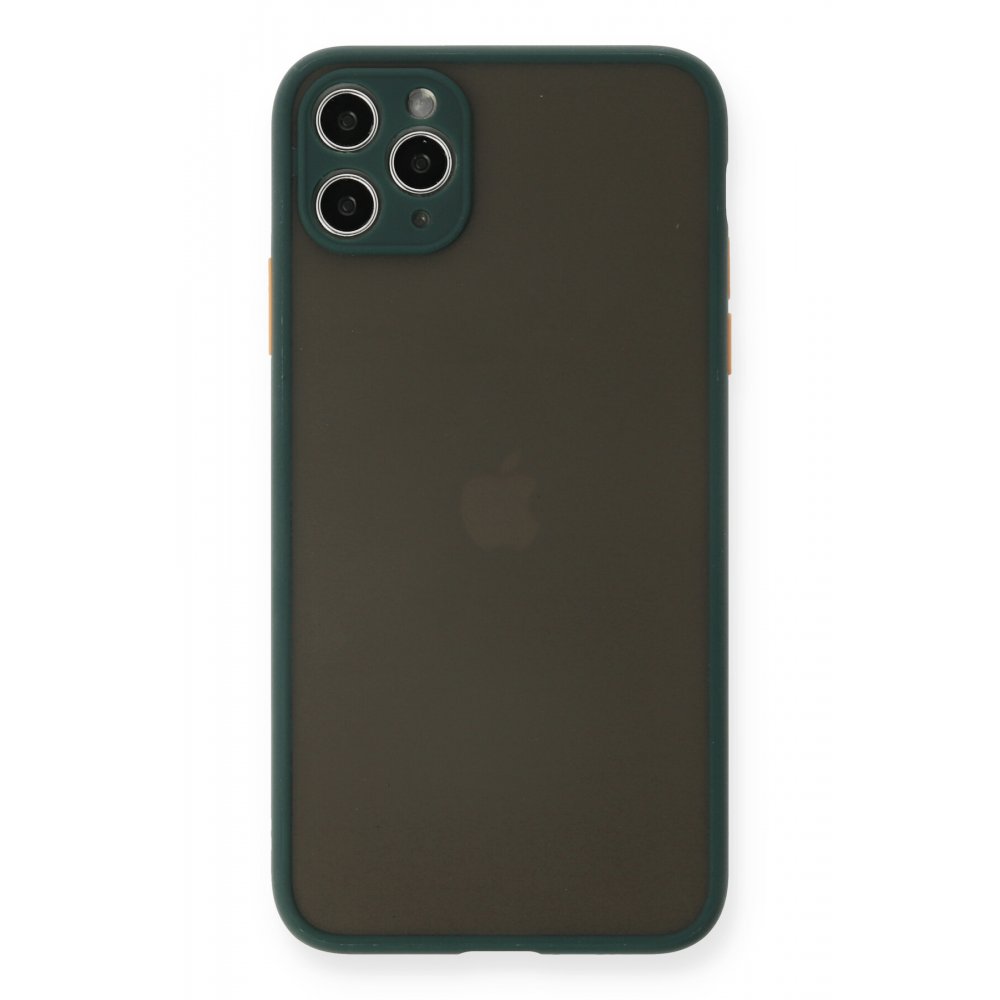 iPhone 11 Pro Max Kılıf Montreal Silikon Kapak - Yeşil iPhone 11 Pro Max Kılıf Montreal Silikon Kapak - Yeşil