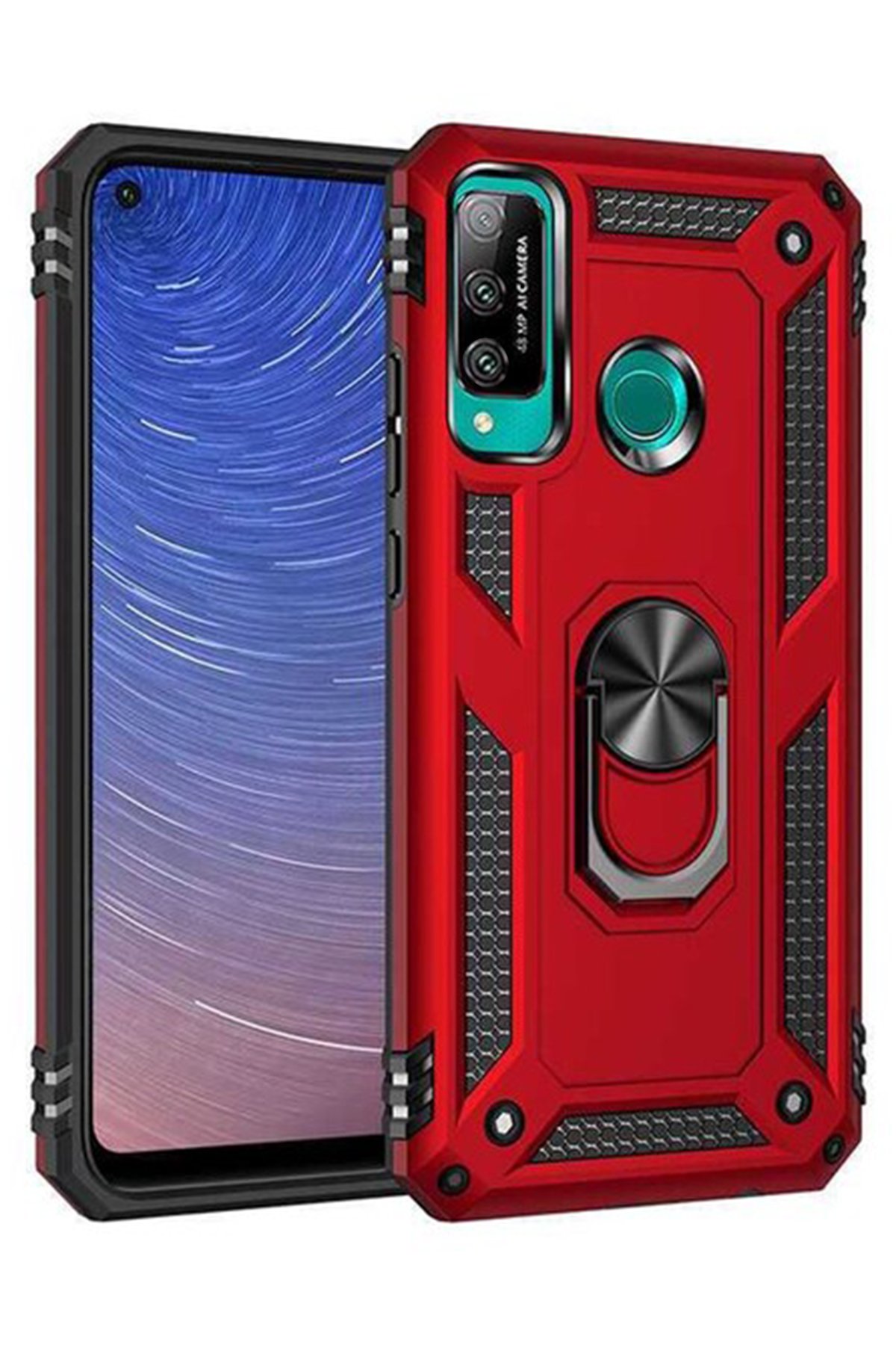 Huawei P40 Lite E Kılıf Sofya Yüzüklü Silikon Kapak - Kırmızı  Huawei P40 Lite E Kılıf Sofya Yüzüklü Silikon Kapak - Kırmızı